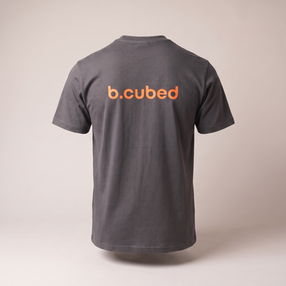 b.cubed Premium Cotton Work T in Dark Grey – detail view
